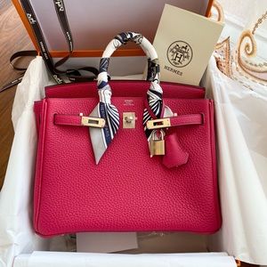 💗SOLD💗 Birkin 25 Togo Rose Mexico Phw Stamp Z